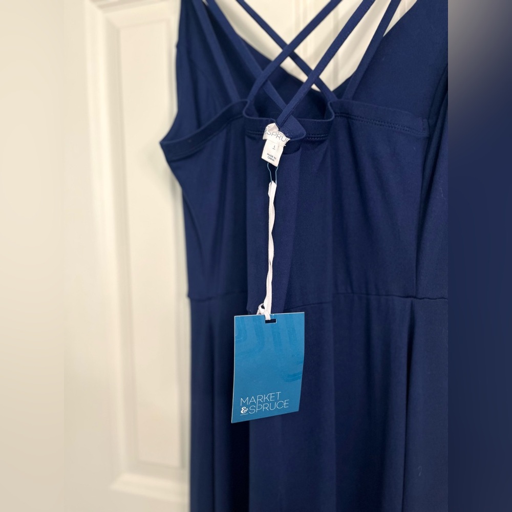 Market & Spruce Alisha Knit Strappy Back Maxi Dress NWT - Picture 5 of 8